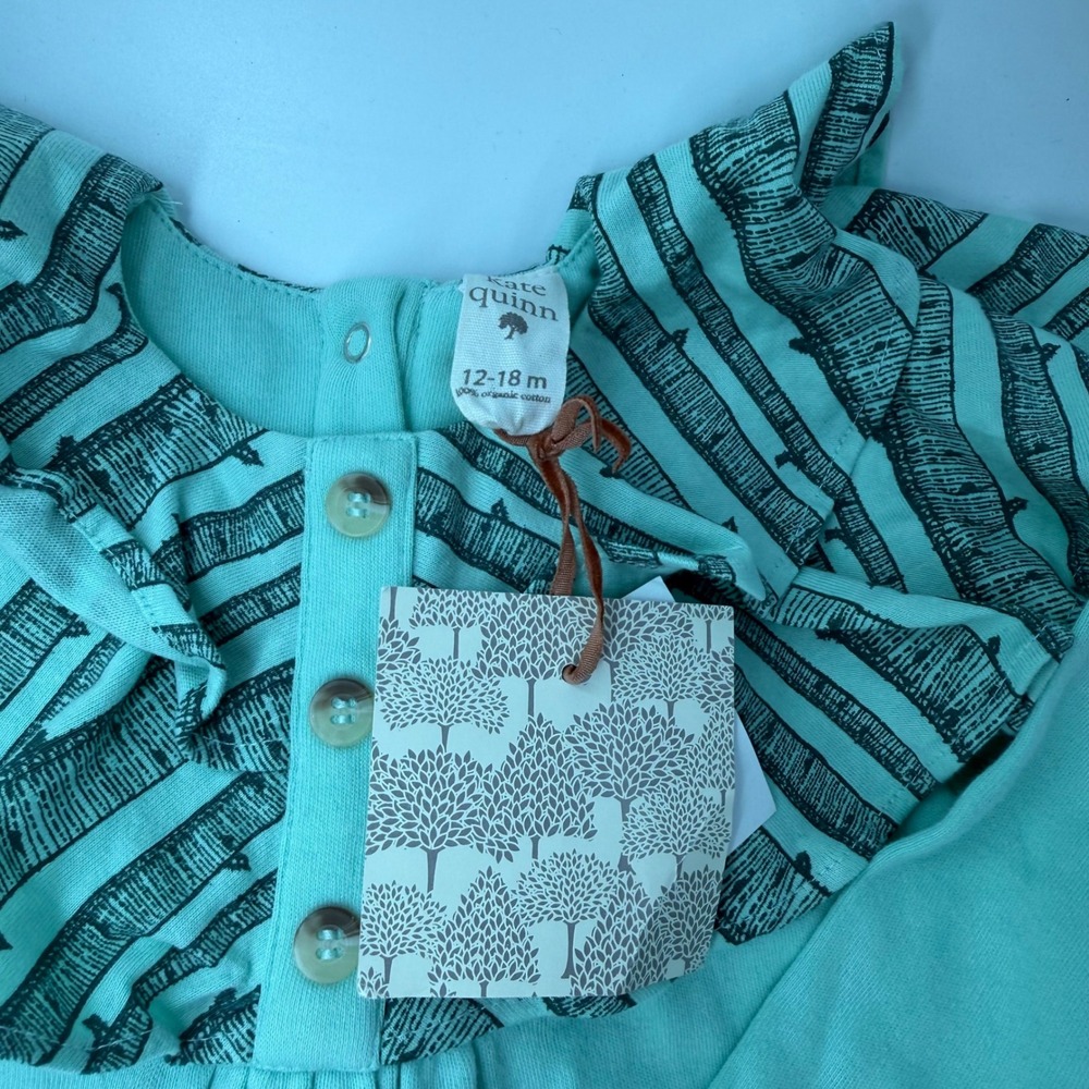 Kate Quinn Baby Bundle 12-18M Multi NWT Organic Cotton Romper Bodysuits 4pc - Picture 5 of 5